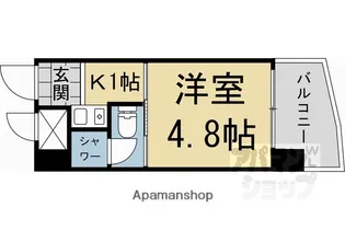 朝日プラザ高瀬川【105号室】の間取り