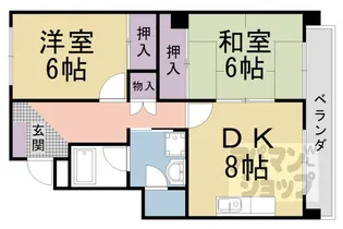 京阪四ノ宮アバンギャルド【101号室】の間取り