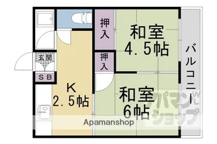 原田ハイツ【2C号室】の間取り