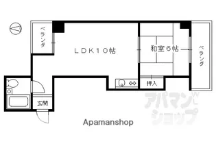 新橋ハイツ【4B号室】の間取り