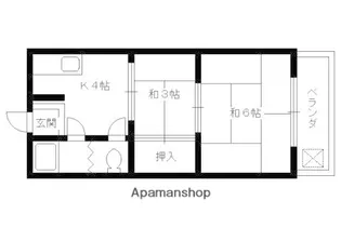 マンション山科【B2-2号室】の間取り