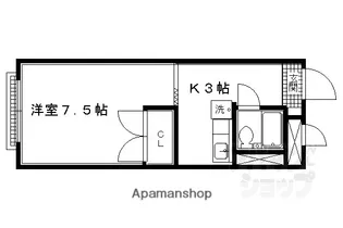 ジュンヒルマンション【206号室】の間取り