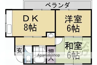 シャトレ修学院【303号室】の間取り