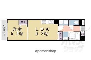 VAIL京都御苑【404号室】の間取り