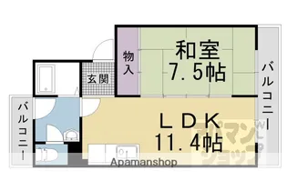 ハイツクローバー【B-402号室】の間取り