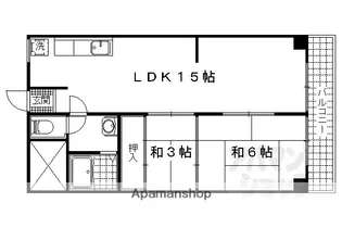 ハイツクローバー【C-402号室】の間取り