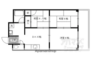 パールハイツイナリ【4015号室】の間取り