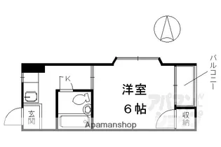 コーポ東山【301号室】の間取り