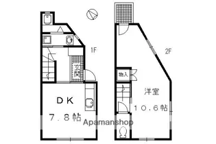 ビアンフェ下鴨 西棟【1号室】の間取り