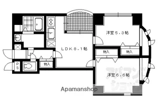 ヴィラヤマカワ【101号室】の間取り