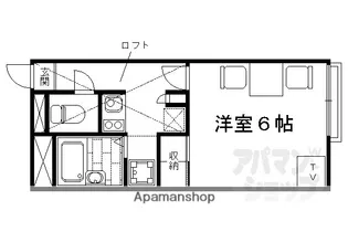 レオパレスイン京都【110号室】の間取り