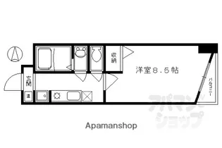シャトーボヌール【202号室】の間取り