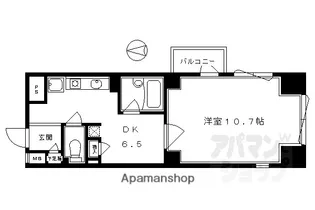 1DKの間取り画像