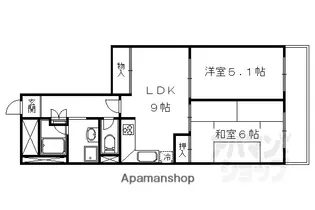 メイゾン御池【402号室】の間取り