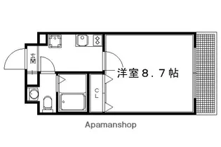 サイト祇園八坂【206号室】の間取り