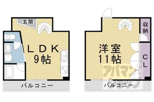 KーFLAT【708号室】の間取り