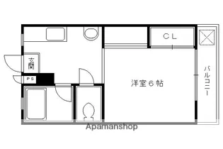 キングスコート【201号室】の間取り