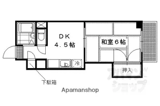 ハイツサンローズ【402号室】の間取り