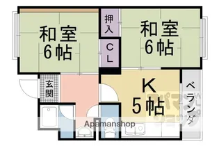 コーポ寺岡【2-A号室】の間取り