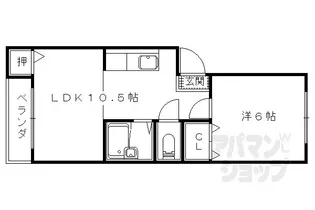 レジデンスK6【102号室】の間取り