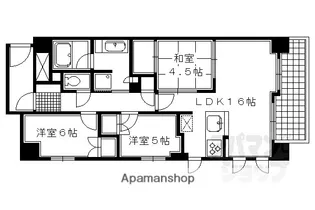 ライオンズ四条烏丸セントマークス【0203号室】の間取り
