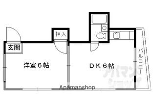 ヴィラ醍醐【201w号室】の間取り
