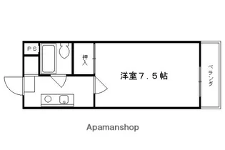 ハイクオリティクイナブリッジ【2-B号室】の間取り