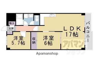 山科ハイツ【511号室】の間取り