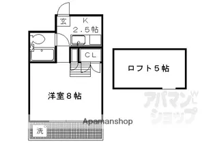 リバーサイド下鴨【110号室】の間取り