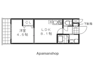 RESIDENCE二条洛中庵【1階】の間取り