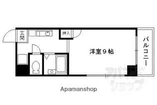 ラフィーネ四条堀川【505号室】の間取り