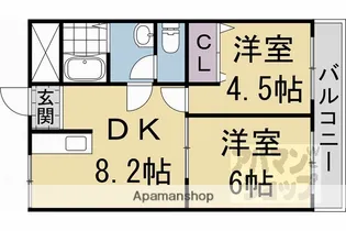 吉祥院ガーデンハイツ【A113号室】の間取り