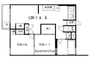九条住宅【A506号室】の間取り