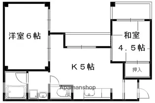 ヴィラ勧修寺【305号室】の間取り