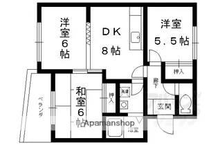 カーサIKUSHIMA【403号室】の間取り