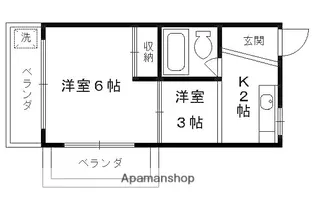 サンレモトーヨーハイツ【401号室】の間取り
