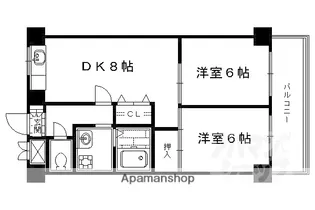 ハミング西浦【102号室】の間取り