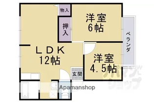 ユニピアアラマキ【105号室】の間取り