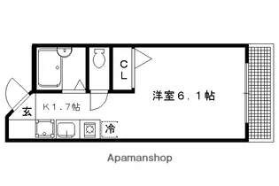 ココムス野崎【107号室】の間取り