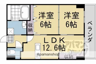 SAKIZO VILLA烏丸四条【401号室】の間取り
