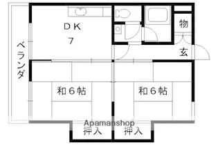 レスポワール丹波橋【107号室】の間取り