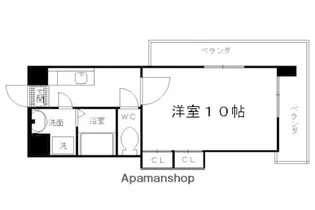 メゾン・フェアリー【6-O号室】の間取り