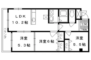 サンシャイン中川【9階】の間取り