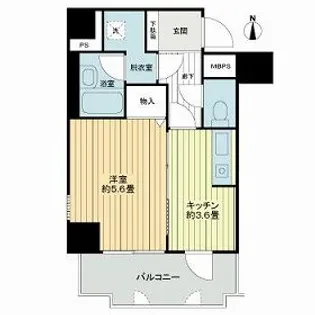 1Kの間取り画像