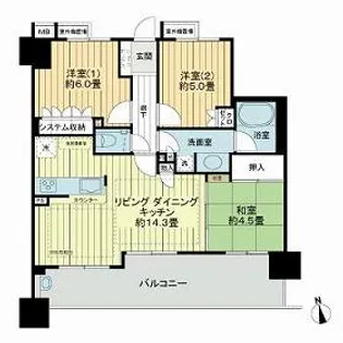 サンクタス大津ヴィラージォ【0502号室】の間取り