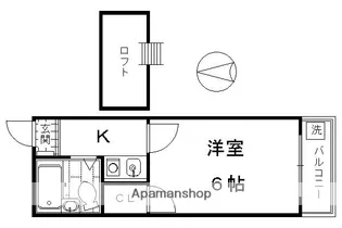 グローリーハイツ東福寺【1階】の間取り