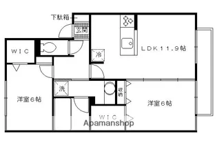 メゾン・カナール【202号室】の間取り