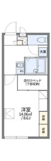 レオパレス石山【208号室】の間取り