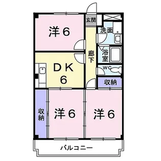 ミローズコート【2階】の間取り
