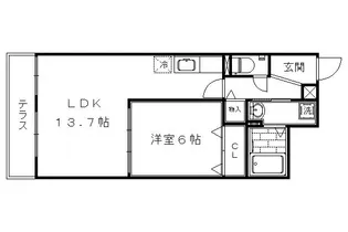 アンジェリック【1階】の間取り